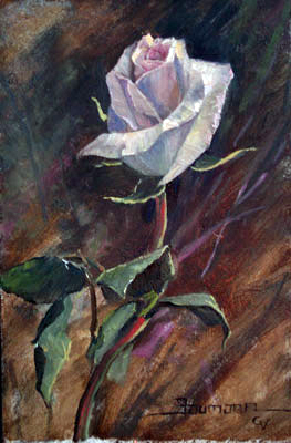  Stefan Baumann ~ A Single Rose~ Oil- 6x 9