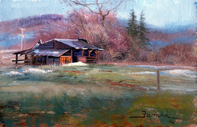  Stefan Baumann ~ Old Stage Road  ~ Oil- 6x 9